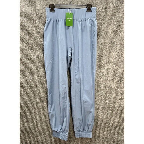 Halara High Waisted Joggers Pants Womens Medium Blue Elastic Pull On Hiking NEW - Picture 2 of 10